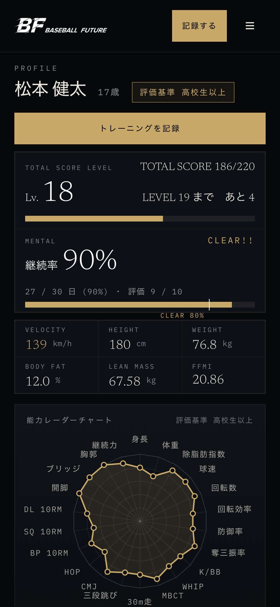 アプリのホーム画面